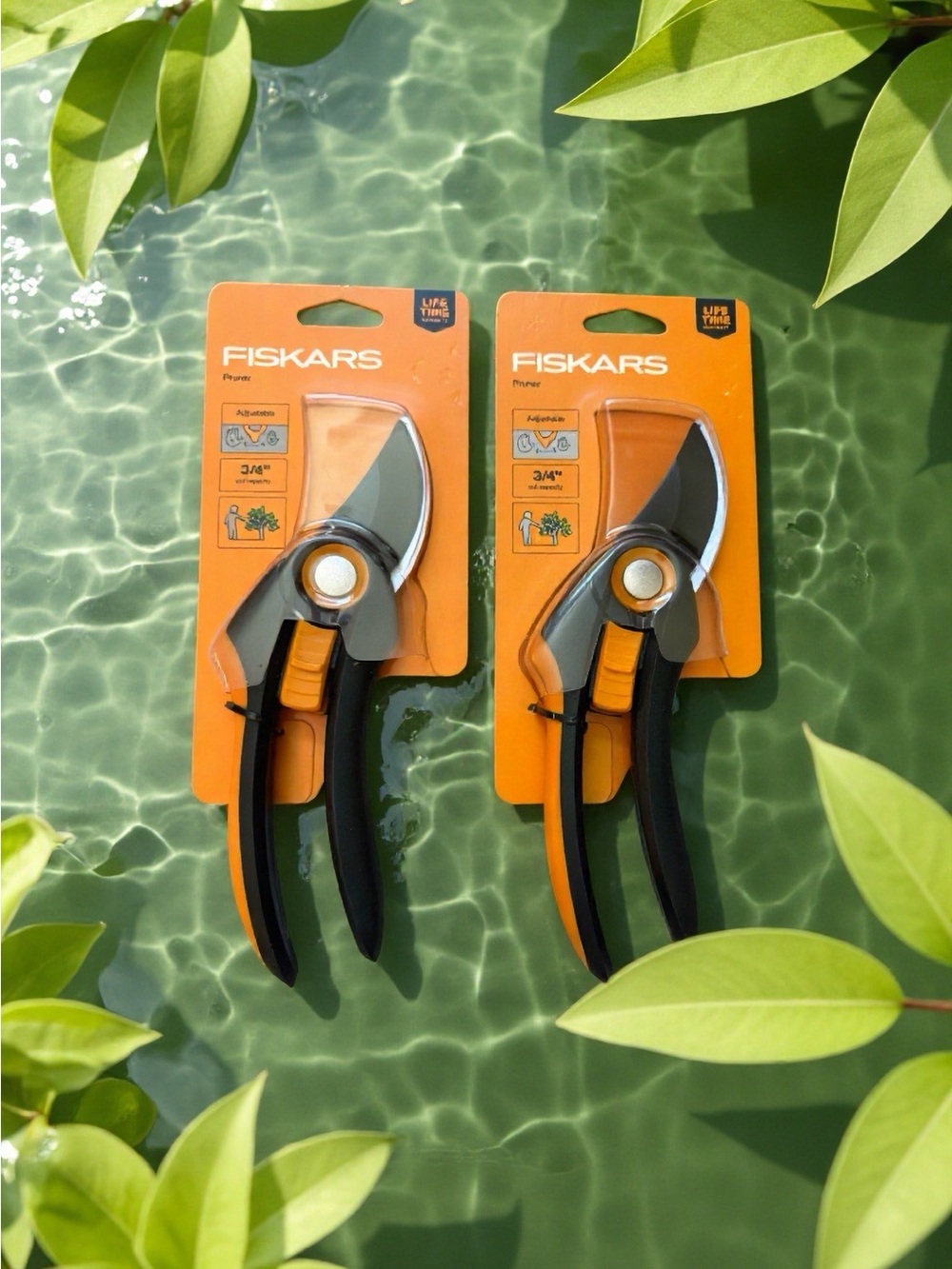 Two NEW Fiskars  Adjustable Pruner Cutter Clipper Trimmer Shears Garden Tools